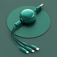 3 in1 usb cable micro usb type c cable 3 in 1 2.4a retractable usb c charging cable