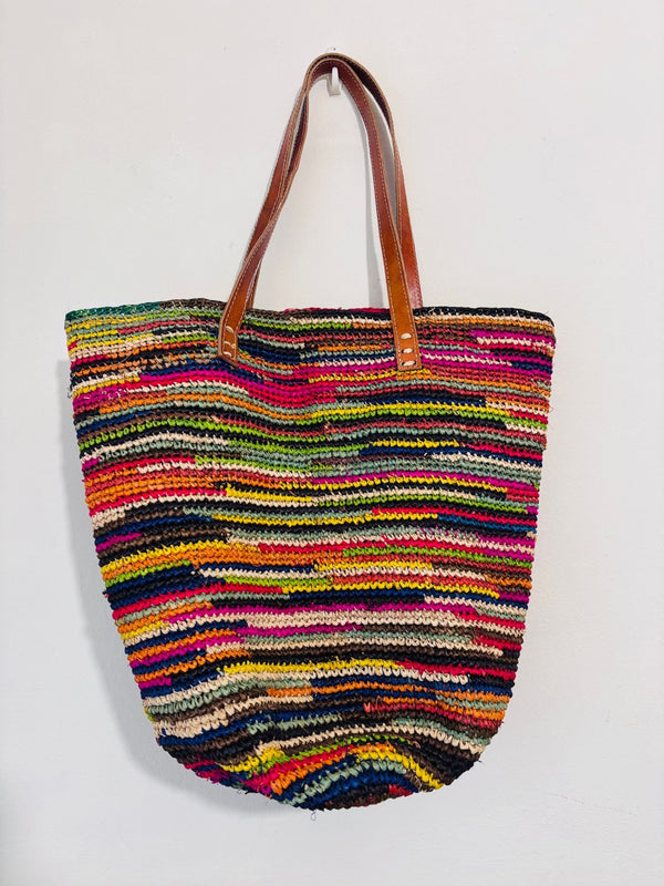Sac multicolore en Raphia
