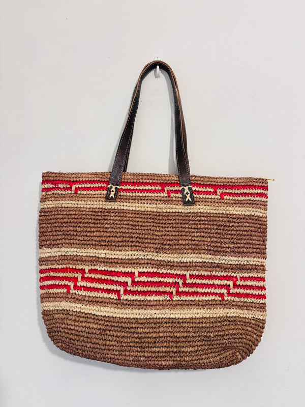Sac rectangle en raphia