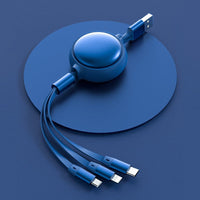 3 in1 usb cable micro usb type c cable 3 in 1 2.4a retractable usb c charging cable